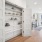 a closet with shelves