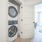 washer and dryer in a closet
