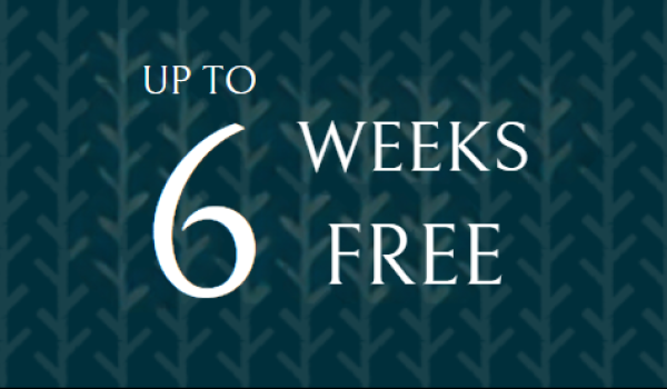 Up to 6 Weeks Free Rent